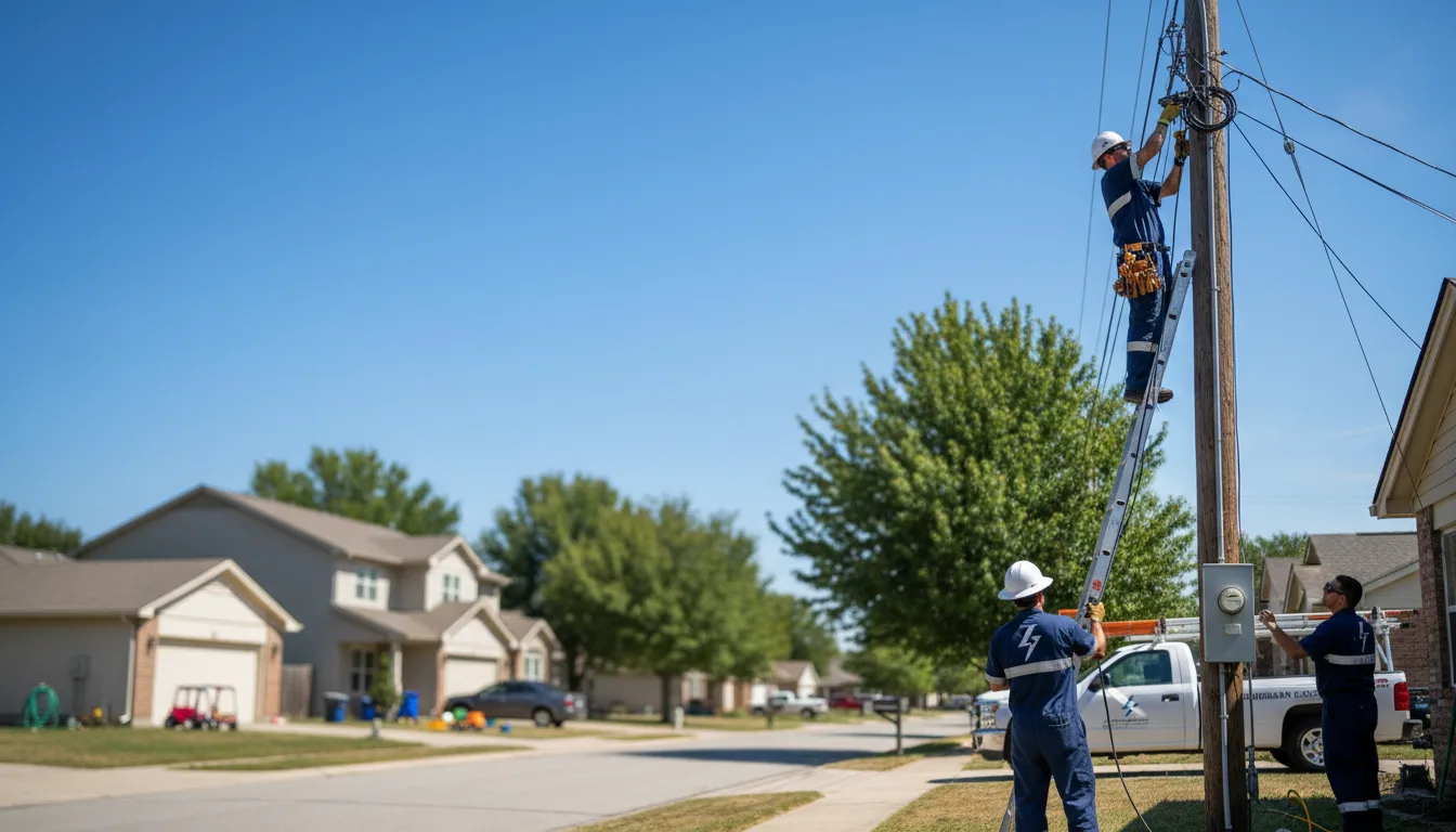 Residential electrician providing installation services in Corinna, ME